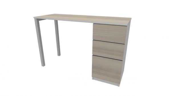 Escritorio Home Office 120 x 45 cm + Gavetero. Base U. Tablero de 5/8". - Imagen 4