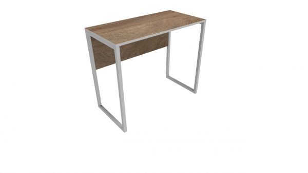 Escritorio Home Office. Base "O" de Metal. Tablero 5/8".