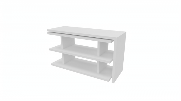 Escritorio En L con Credenza Abierta