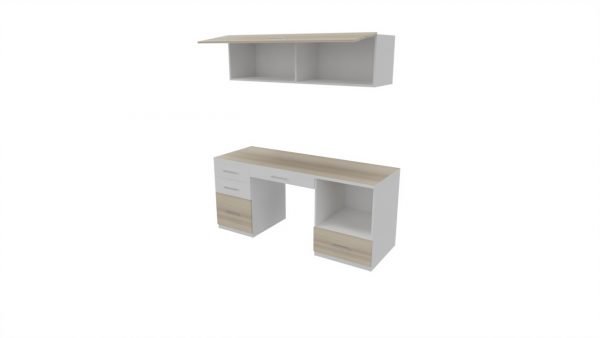 Ms.G Workstation con almacenaje aereo