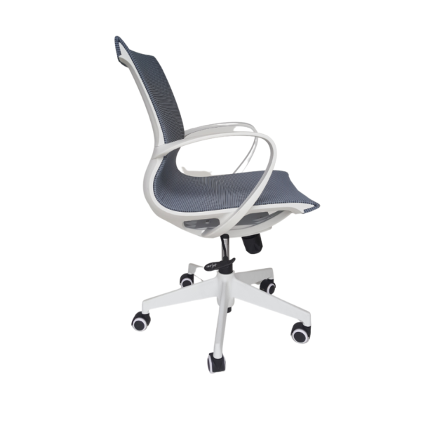 Silla Ejecutiva, estructura blanca, tapiz en malla - Imagen 4