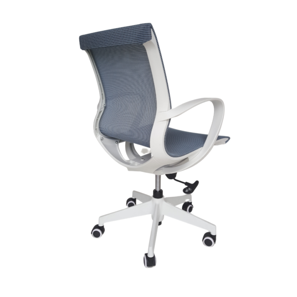 Silla Ejecutiva, estructura blanca, tapiz en malla - Imagen 3