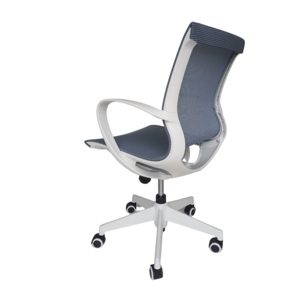Silla Ejecutiva, estructura blanca, tapiz en malla - Imagen 2