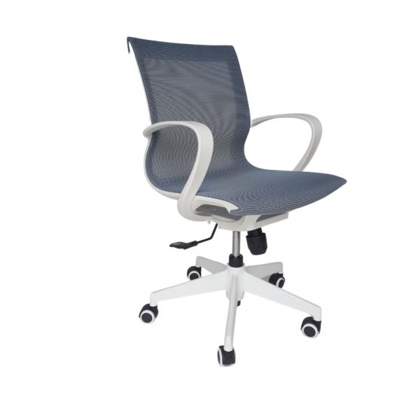 Silla Ejecutiva, estructura blanca, tapiz en malla