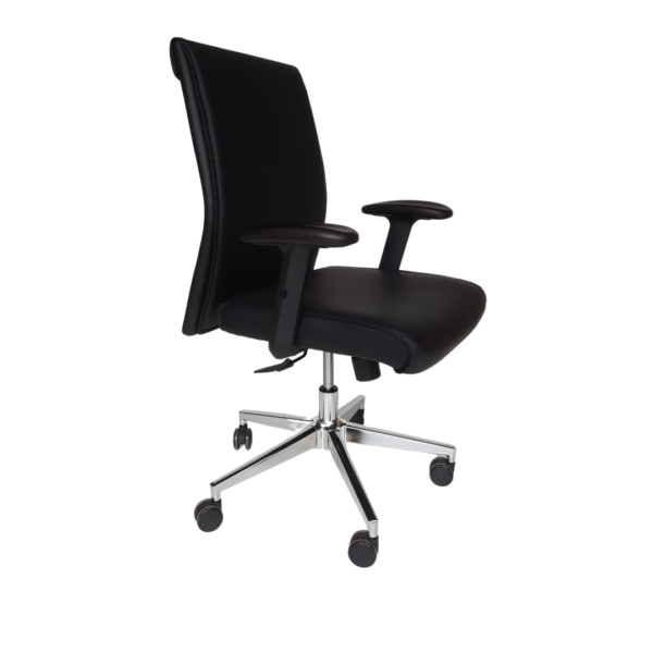 Silla Ejecutiva, tapiz en cuero, brazos ajustables - Imagen 2